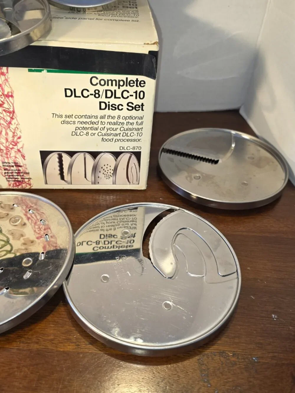 Cuisinart DLC-8 / DLC-10 accessory set containing multiple stainless steel